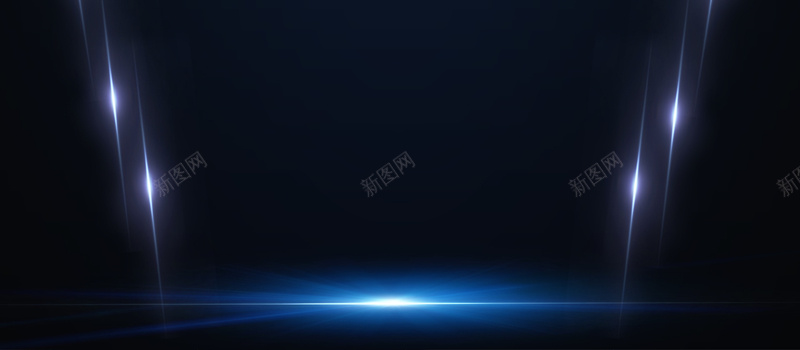 蓝色光芒科技酷炫banner