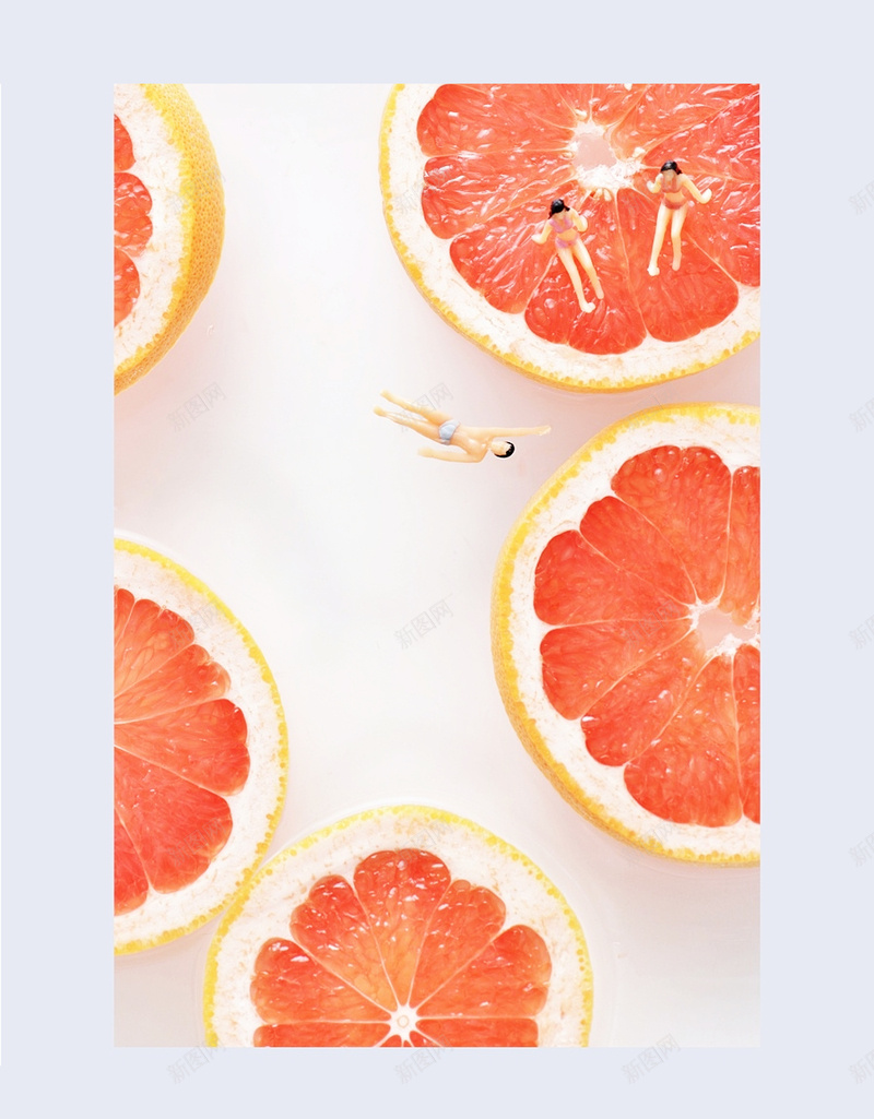 夏季清新西柚海报背景图psd设计背景_新图网 https://ixintu.com 夏季 小人 小清新 开心 文艺 海报 清新 游泳 简约 西柚