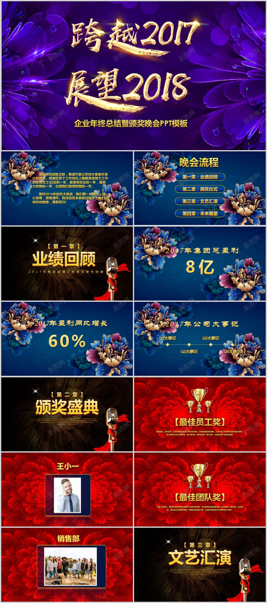 跨越展望企业年会暨颁奖晚会PPT模板PPT模板_新图网 https://ixintu.com 企业 展望 年会 晚会 模板 跨越 颁奖