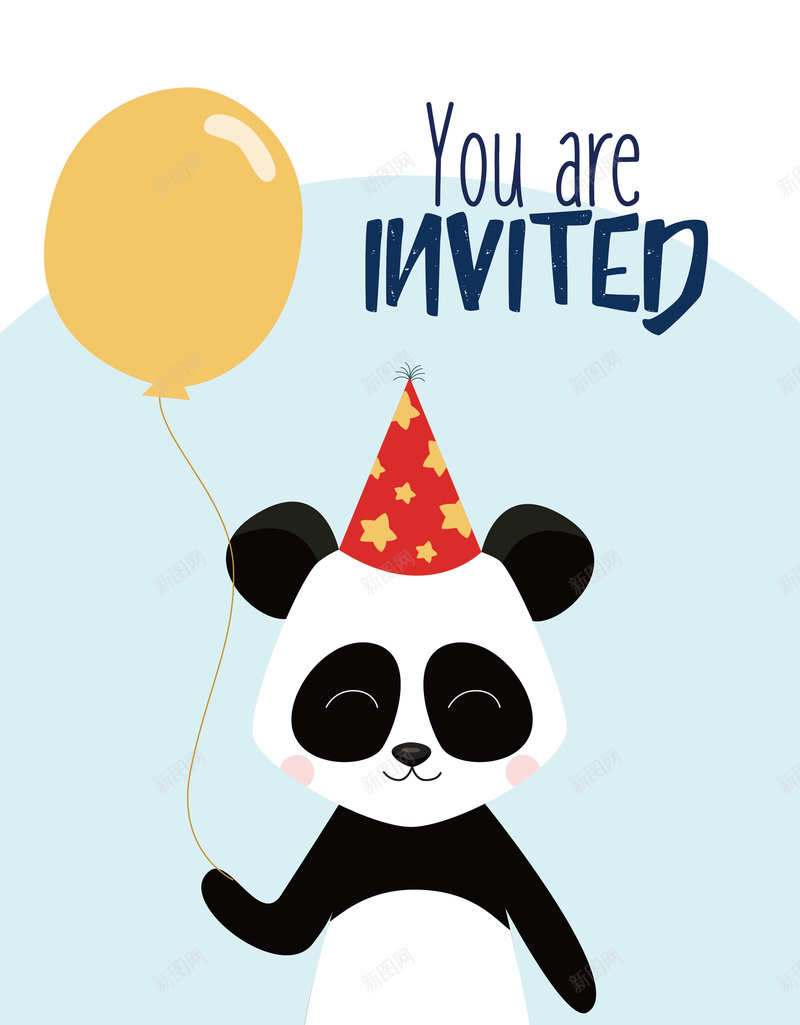 生日主题海报背景矢量图ai设计背景_新图网 https://ixintu.com 幸福 气球 浪漫 激情 熊猫 狂欢 生日 生日海报 背景 矢量图