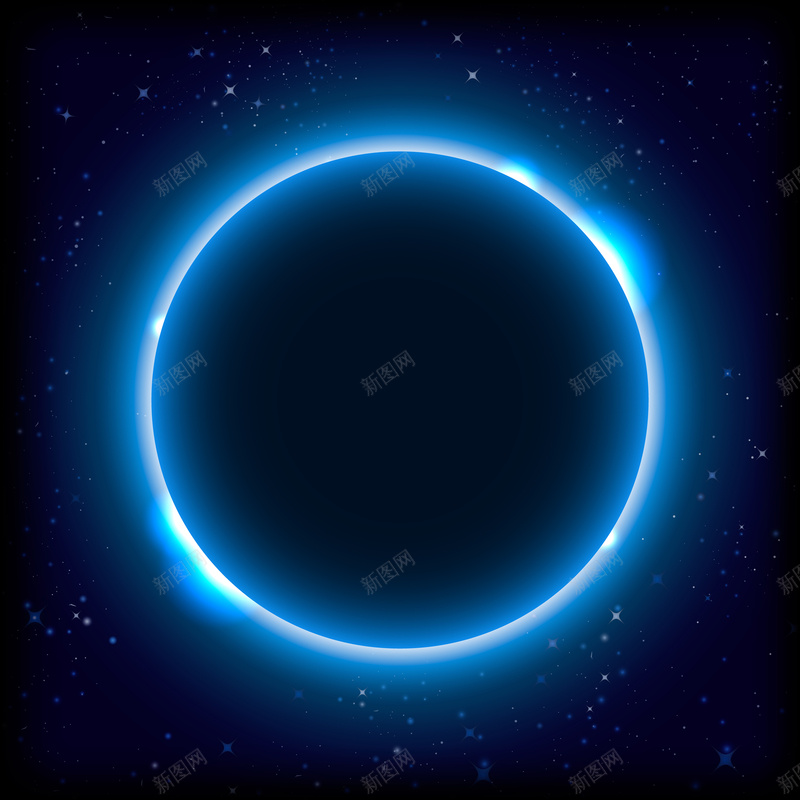 蓝色日食光效矢量背景ai设计背景_新图网 https://ixintu.com 光效 商务 日食 星云 星海 星空 星际 海报 矢量背景 科幻 科技 科技感 科技风 蓝色 高科技 矢量图