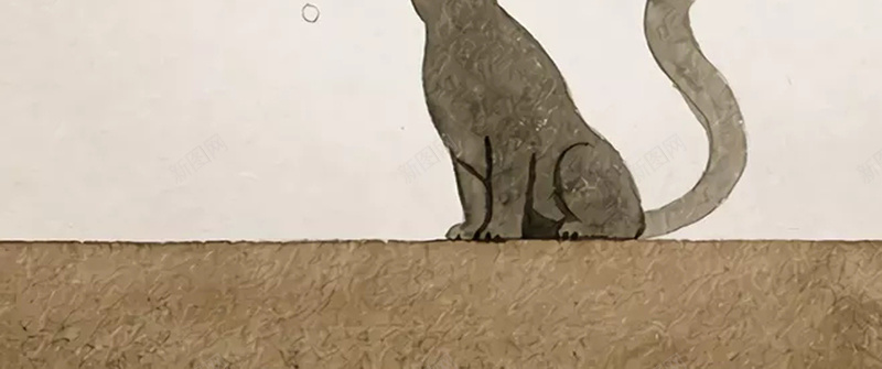 唯美插画海报背景psd设计背景_新图网 https://ixintu.com 卡通 可爱 唯美 小清新 小猫 手绘 插画 文艺 童趣 简约 纯色