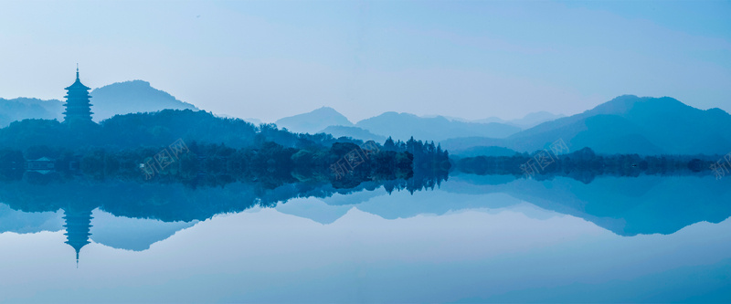 西湖古风山水简约中国风背景jpg设计背景_新图网 https://ixintu.com 中国风背景 古风 山水 山水画 水墨 湖面 简约 西湖 雷峰塔