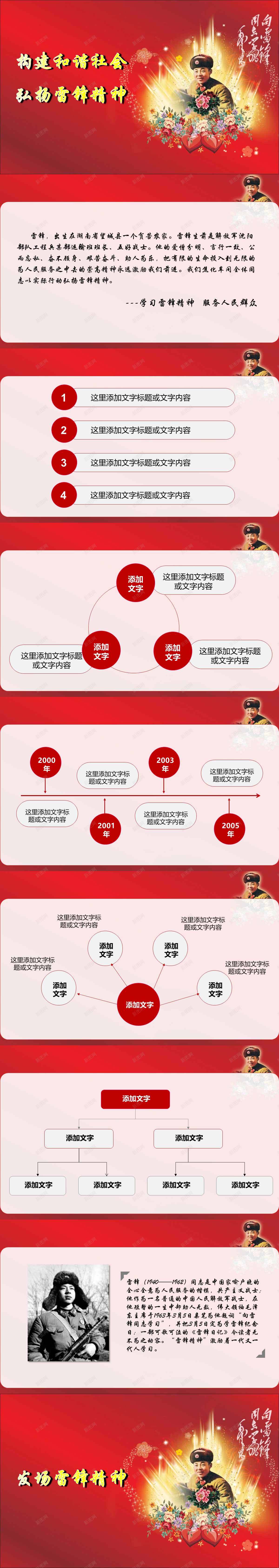 构建和谐社会弘扬雷锋精神PPT模板_新图网 https://ixintu.com 建和 弘扬 构建 谐社会 雷锋精神