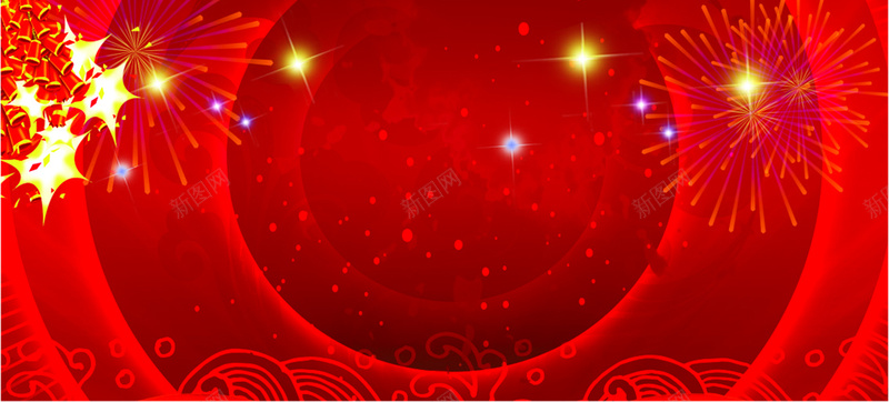 淘宝梦幻红色背景cdr设计背景_新图网 https://ixintu.com 光圈 光晕 喜庆 底纹 新年 春节 烟花 爆竹 祥云 红色背景 鞭炮