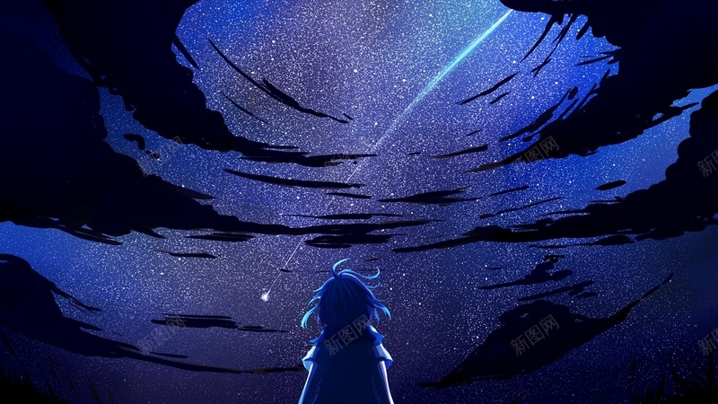 划破黑暗的流星jpg设计背景_新图网 https://ixintu.com 人物 动漫 卡通 梦幻