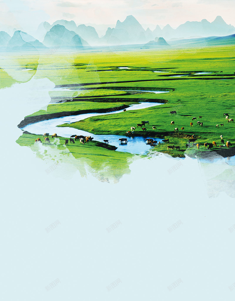 呼伦贝尔草原旅行旅游H5psd设计背景_新图网 https://ixintu.com 呼伦贝尔草原 小清新 旅游 旅行 暑假旅行 简约H5 草原 草原之旅 蓝色