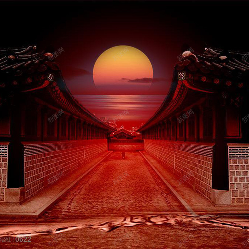 复古宫殿背景jpg设计背景_新图网 https://ixintu.com 中国风 主图 复古 宫殿 文艺 红色