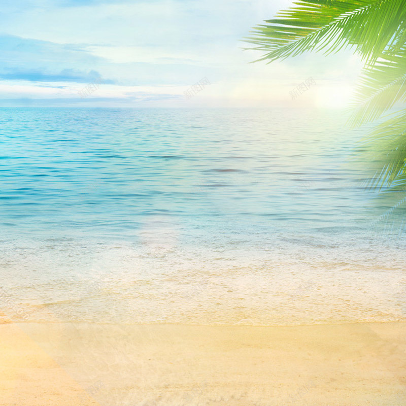 简约夏日促销psd设计背景_新图网 https://ixintu.com 主图 促销 夏日 大海 小清新 文艺 沙滩 简约