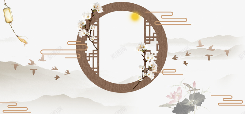 中国风花好月圆中秋bannerpsd设计背景_新图网 https://ixintu.com 七夕 中式 传统节日 十一 双节同庆 古典 国庆节 庆国庆 月饼 水墨 淡雅 秋夕 迎中秋 黄金周
