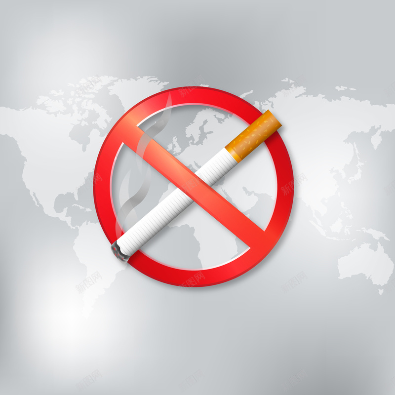 531世界无烟日公益广告广告背景矢量图ai设计背景_新图网 https://ixintu.com 531世界无烟日 世界地图 戒烟日 海报 禁止吸烟 禁止抽烟 禁止符号 禁烟日 素材 背景 香烟 矢量图
