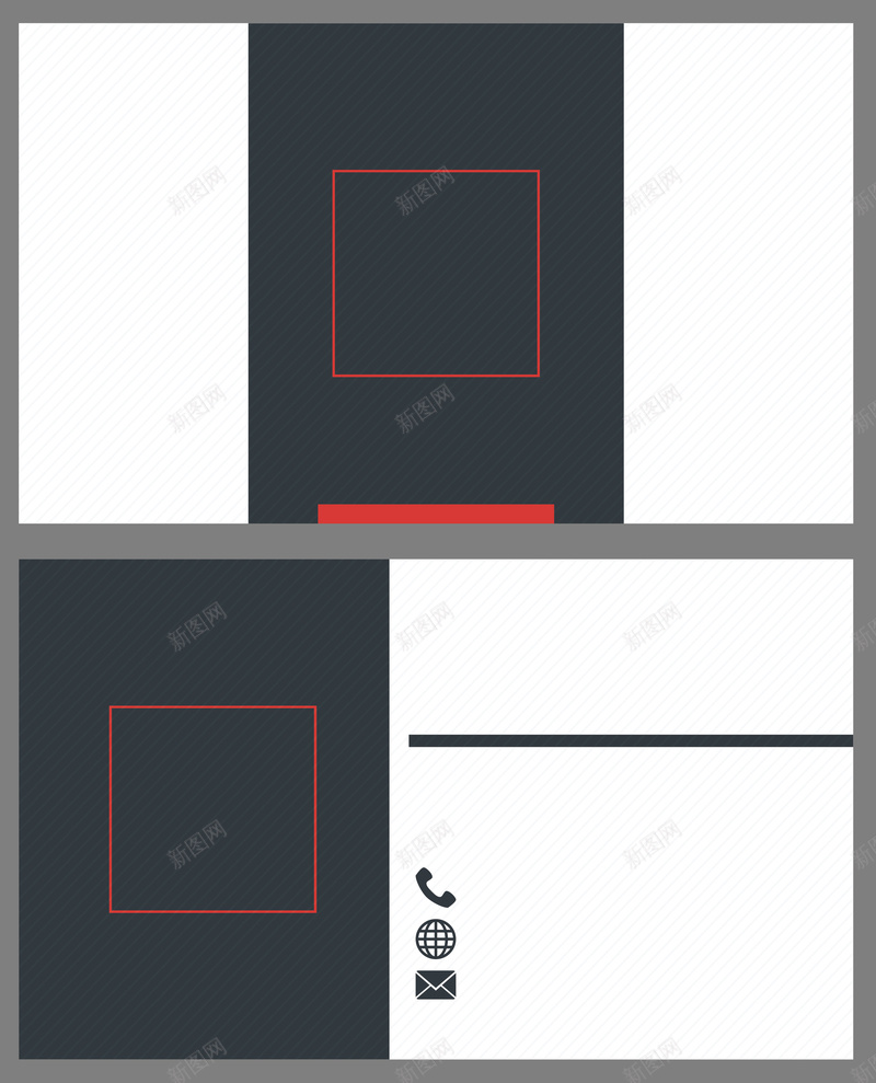 黑色简约名片背景矢量图ai_新图网 https://ixintu.com 名片 大气 扁平 矢量 简约 素材 背景 质感 边框 黑色 矢量图