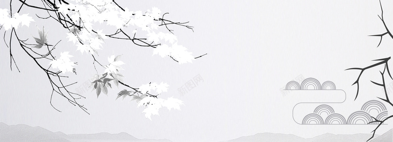 雪松文艺小清新古典灰色bannerpsd设计背景_新图网 https://ixintu.com 冬天 冬季 冬季暖歌 冬日暖歌 冬至 大寒 大雪 寒冬 小寒 小雪 立冬 立冬节气 节气 雪 雪景