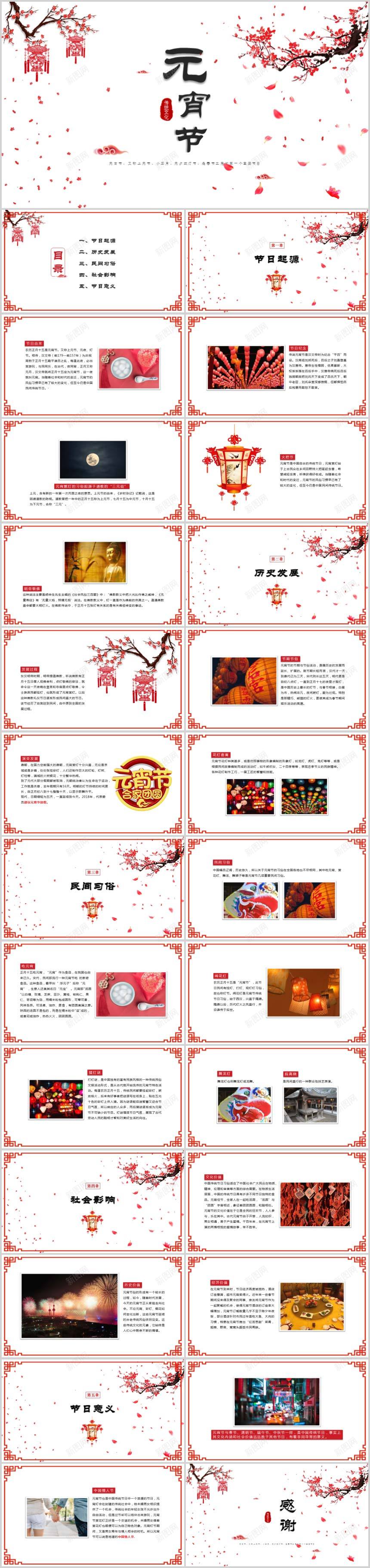 清新元宵节介绍PPT模板PPT模板_新图网 https://ixintu.com 介绍 元宵节 模板 清新