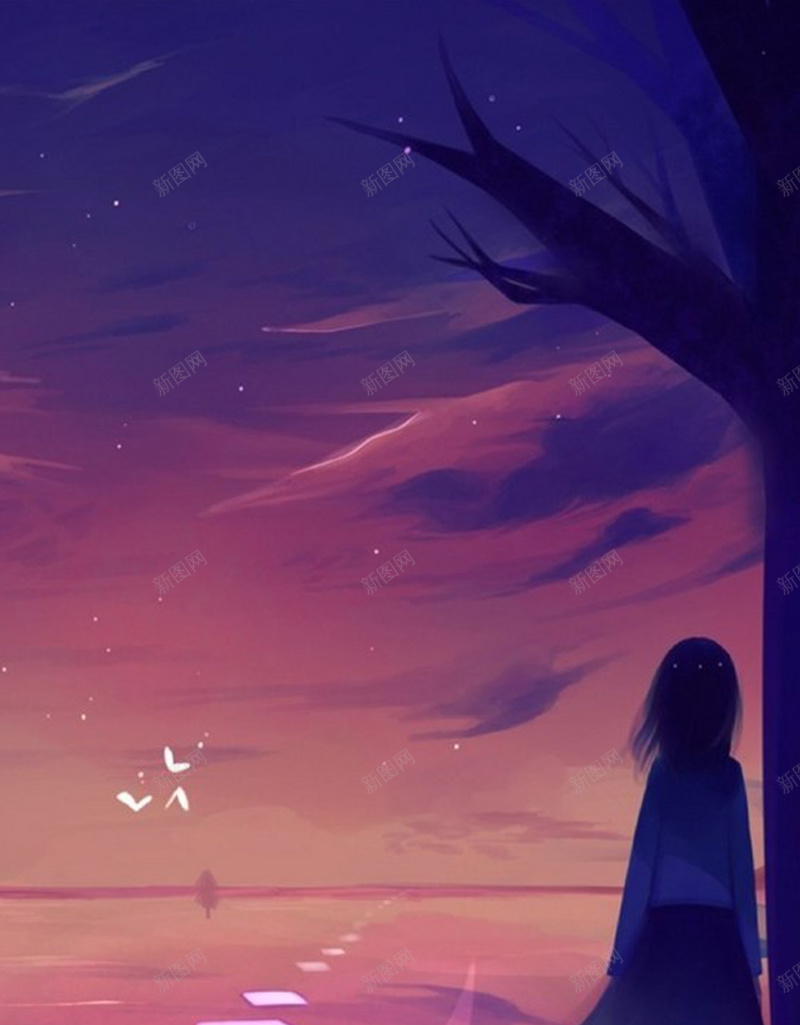夜色中女孩H5背景jpg设计背景_新图网 https://ixintu.com H5 h5 夜色 女孩 孤单 孤独 寂寞 小清新 文艺 星空 等待 简约 背影