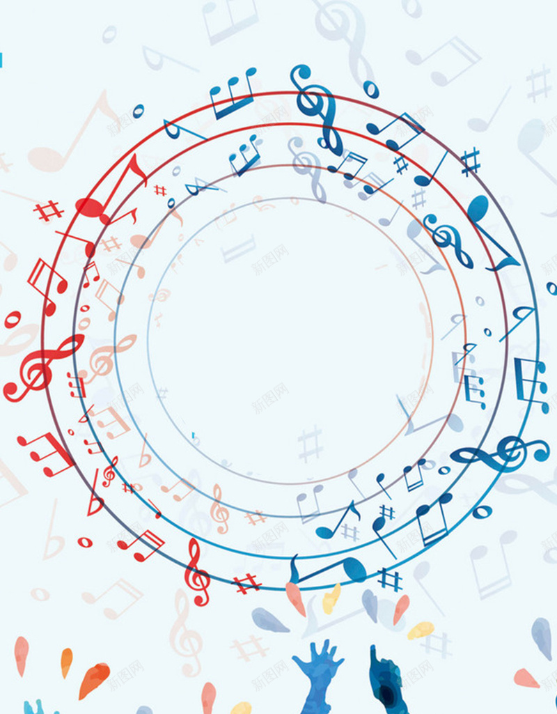 简约文艺音乐季H5背景jpg设计背景_新图网 https://ixintu.com H5 H5背景素材 人群 几何图形 文艺 校园素材 简约 蓝色背景 音乐季 音乐符号 音乐素材