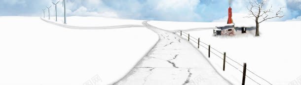 冬天雪景banner创意jpg设计背景_新图网 https://ixintu.com 冬天 植物 环保 积雪 鲜花