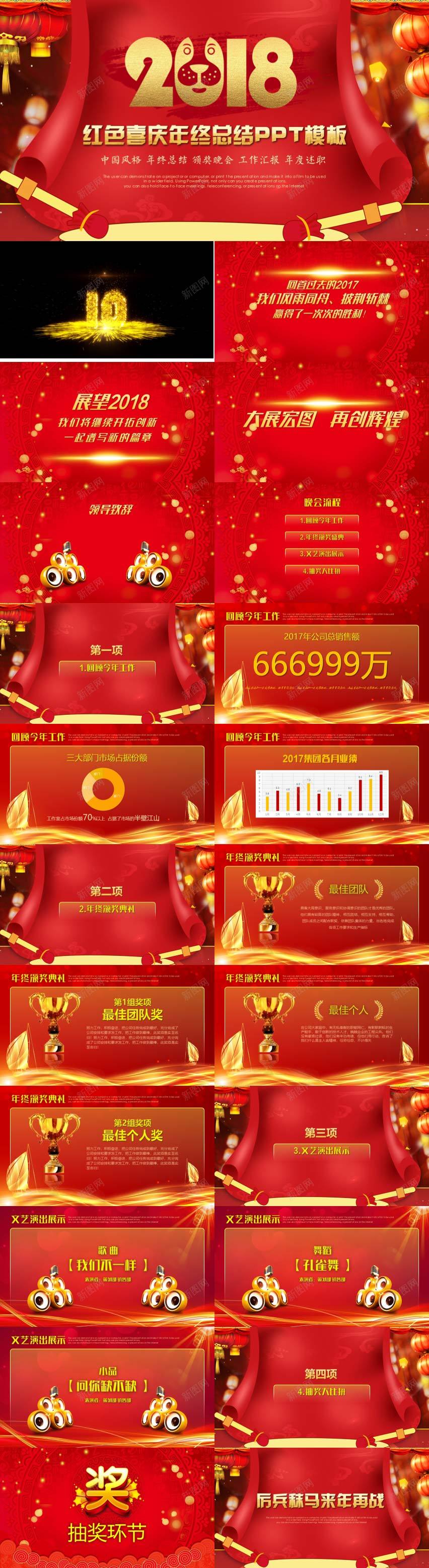 红色喜庆年会颁奖PPT模板PPT文档_新图网 https://ixintu.com 红色 喜庆 年会 颁奖 模板