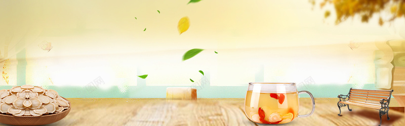 人参茶文艺简约景色黄色bannerpsd设计背景_新图网 https://ixintu.com 中国风 中药野人 人参素材 保健品展板 保健品海报 古典 燕窝 美容养颜 美容海报 背景素材 西洋参