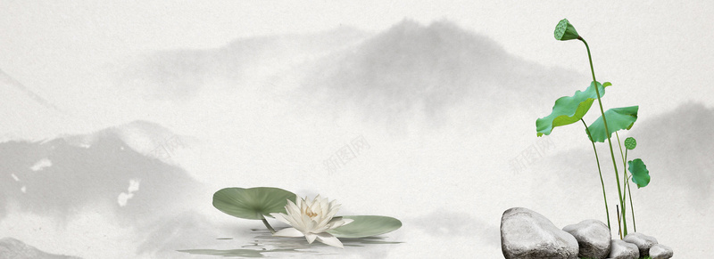 古风荷花莲台背景psd高清背景_新图网 https://ixintu.com 中国风 佛学 古风 女装 文艺 棉麻 海报banner 禅意 背景 荷花 莲台 静心
