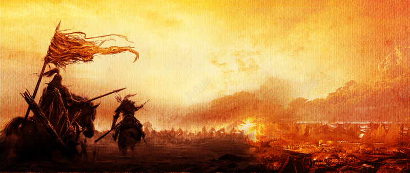 武侠大气古典中国风bannerpsd设计背景_新图网 https://ixintu.com 中国风 古代士兵 古典 大气 弓箭 战争 战火 战马 武侠世界 武侠古典 武侠手游 武侠水墨 武侠穿越