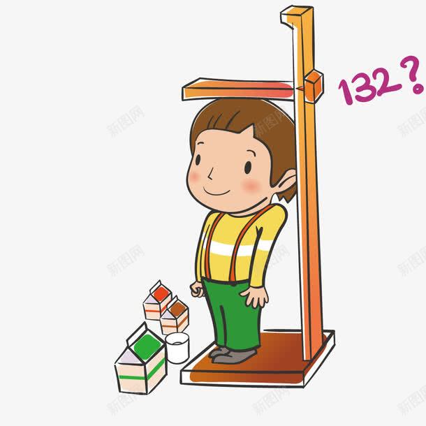 测量身高的儿童png免抠素材_新图网 https://ixintu.com 医学保健 幼儿园 成长