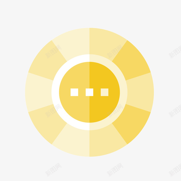 黄色筹码png免抠素材_新图网 https://ixintu.com 商务 娱乐 扁平化 渐变 筹码 赌博 部分 黄色