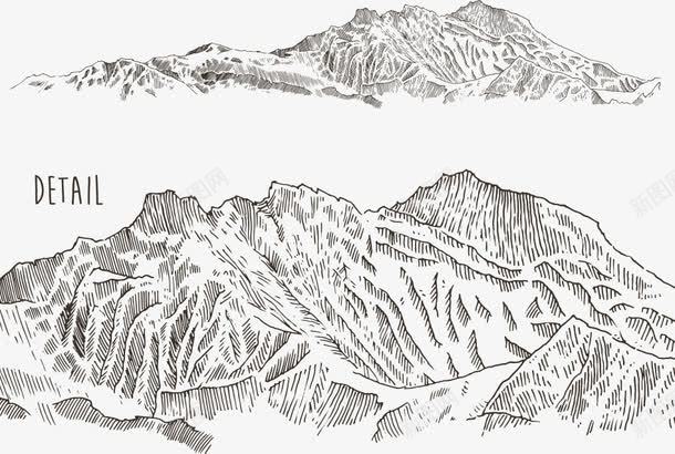 手绘山脉雕刻矢量图ai免抠素材_新图网 https://ixintu.com 多边形山脉 山峰 山版画 山脉 手绘山脉雕刻 手绘高山 矢量图 线条山 自然风光