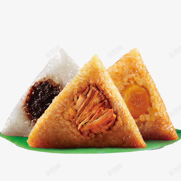 蛋黄肉粽豆沙粽组合png免抠素材_新图网 https://ixintu.com 产品实物 嘉兴特产 新鲜散装大肉粽 端午节 粽子 粽子照片 蛋黄肉粽豆沙粽组合 鲜肉粽 黄金肉粽