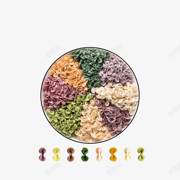 彩色可爱蝴蝶面食psd免抠素材_新图网 https://ixintu.com 可爱 彩色 彩蝶面 意面 美味 美食 蝴蝶面 面食 食物