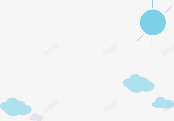 手绘太阳云朵png免抠素材_新图网 https://ixintu.com AI 云朵 卡通 天空 太阳 手绘 线条 蓝色