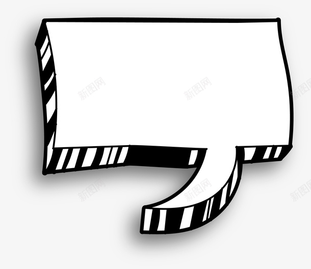 手绘黑色逗号对话框png免抠素材_新图网 https://ixintu.com 小清新 手绘 条纹对话框 渐变 简约对话框 黑色逗号