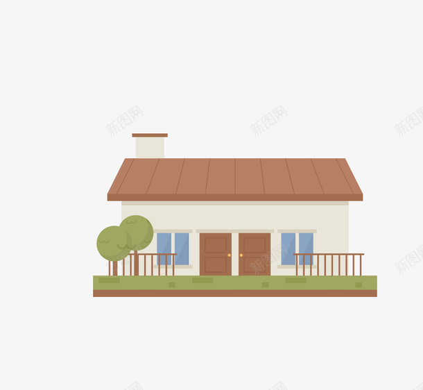 卡通房屋装饰插画广告扁平化图标png_新图网 https://ixintu.com 卡通建筑标识 卡通房子 广告设计 建筑 房子 插画扁平化 简约房子 网页设计