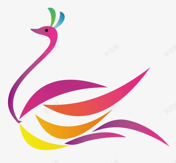 文化传媒标志矢量图图标ai_新图网 https://ixintu.com logo设计 孔雀图标设计 文化传媒标志设计 渐变 渐变logo 渐变图标 渐变样式 矢量图