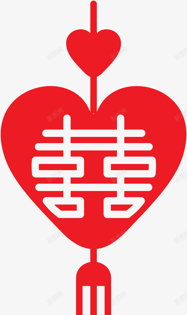 红色中国风双喜挂饰png免抠素材_新图网 https://ixintu.com LOVE 双喜 婚礼 挂件心 浪漫 爱心挂件 爱情 红色挂饰