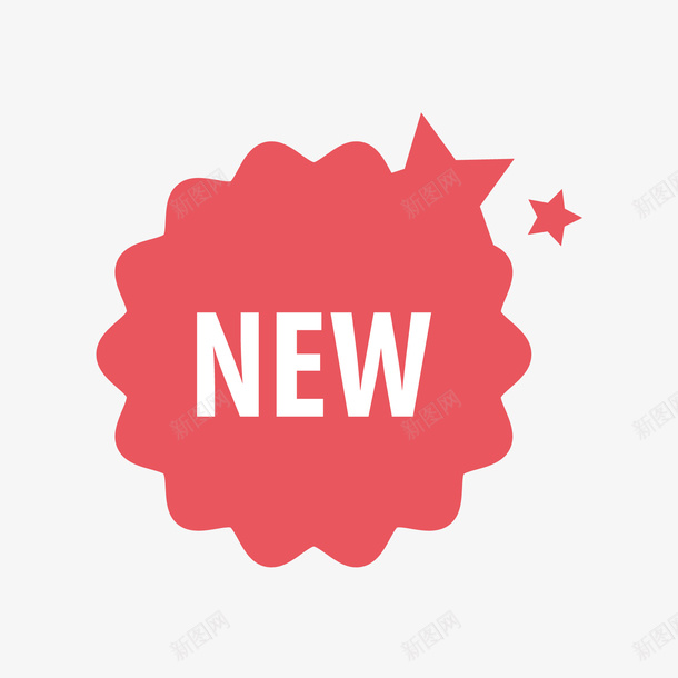 标签矢量图ai免抠素材_新图网 https://ixintu.com 卡通 字母 手绘 新品 标签 英文 矢量图