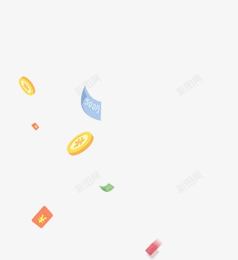漂浮元素png免抠素材_新图网 https://ixintu.com 漂浮 红包 钱币