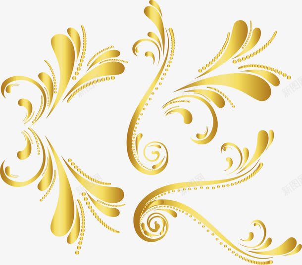 欧式金色花纹png免抠素材_新图网 https://ixintu.com 欧式花藤 浮雕花 矢量png 花纹 金箔纸 金箔纸底纹 金色花纹 金色花藤