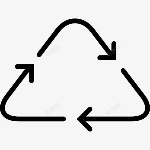 三角形循环箭头图标png_新图网 https://ixintu.com 三角 循环
