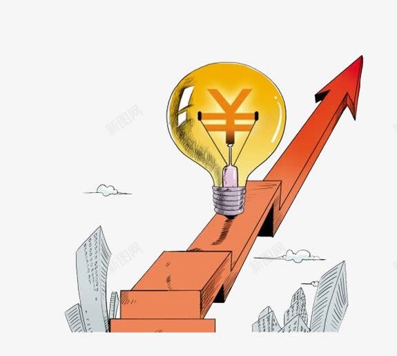 灯光费用上涨png免抠素材_新图网 https://ixintu.com 上涨 涨价 灯泡 电费