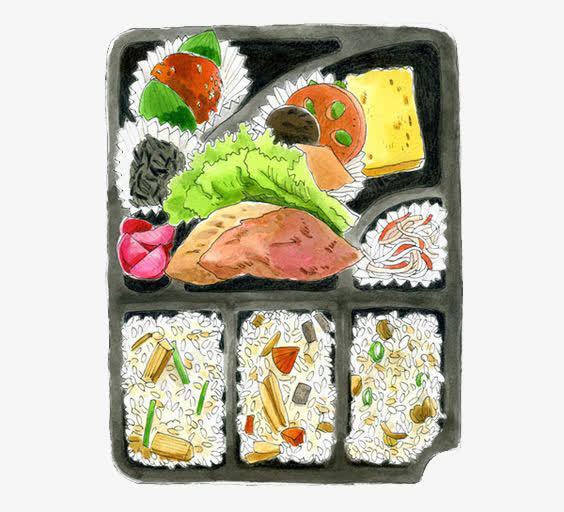 便当png免抠素材_新图网 https://ixintu.com 便当 卡通 手绘 插画 文艺 清新 美食