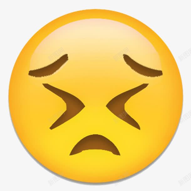 不高兴大黄脸png免抠素材_新图网 https://ixintu.com emoji 卡通手绘 大黄脸 皱眉 表情包