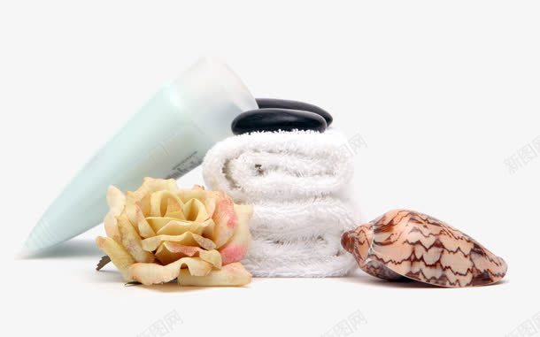 spa养生护肤用品png免抠素材_新图网 https://ixintu.com SPA 按摩石 毛巾 沐浴露 海螺 石头 石子 美体石 花朵