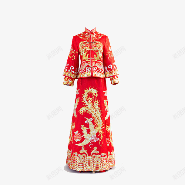 中式婚礼龙凤褂新娘礼服嫁衣png免抠素材_新图网 https://ixintu.com 中式婚礼 凤袍 婚礼 嫁衣 新娘 礼服 龙凤褂