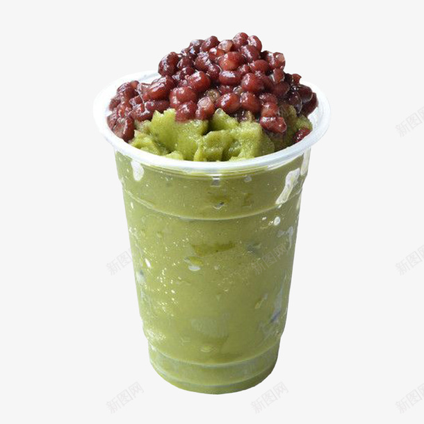 抹茶口味红豆冰沙png免抠素材_新图网 https://ixintu.com 夏日饮品 抹茶口味 沙冰 碎冰 红豆冰沙 红豆沙冰 绿色 美味沙冰 美味的鲜奶红豆冰 饮料