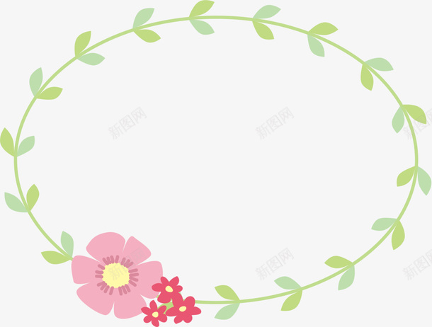 绿色春季花朵树藤框架png免抠素材_新图网 https://ixintu.com 春天 春季 春日 树藤框架 自然 藤蔓 边框纹理