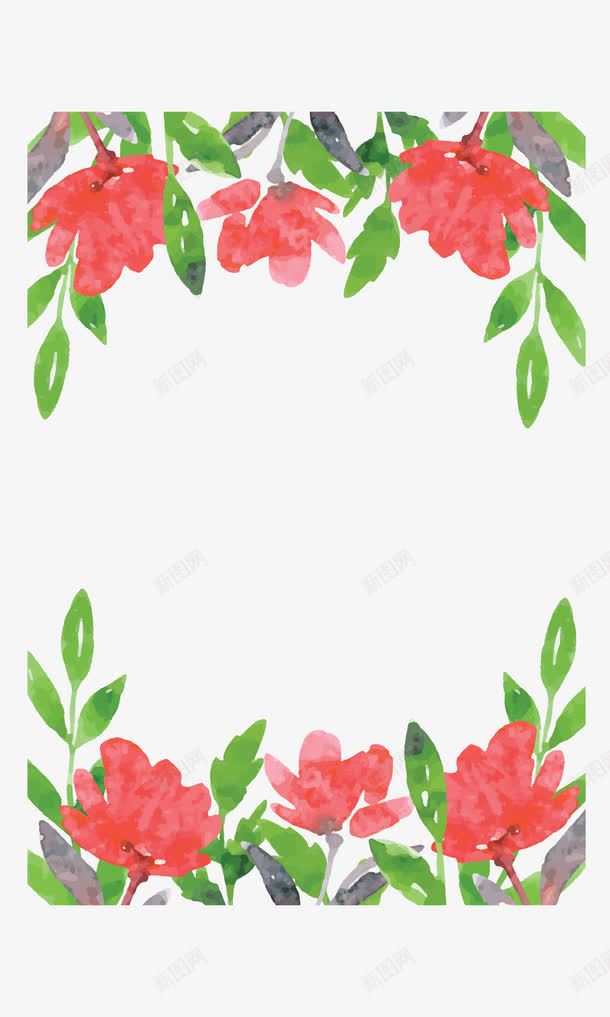 粉红色水彩婚礼花边矢量图ai免抠素材_新图网 https://ixintu.com 婚礼请帖 矢量png 粉红色 粉红花朵 花朵边框 邀请函 矢量图