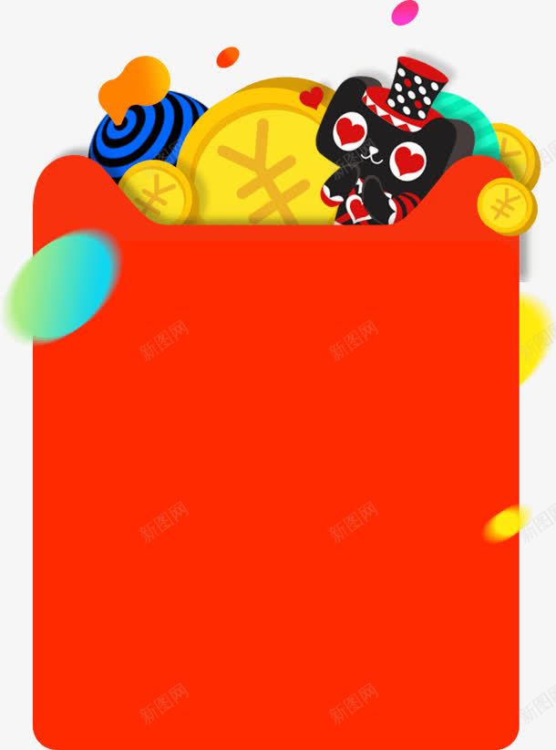 手绘天猫红包金币png免抠素材_新图网 https://ixintu.com 红包 金币