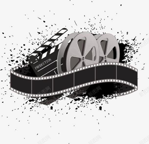 黑白的胶片电影png免抠素材_新图网 https://ixintu.com 电影 素材 胶片 黑白