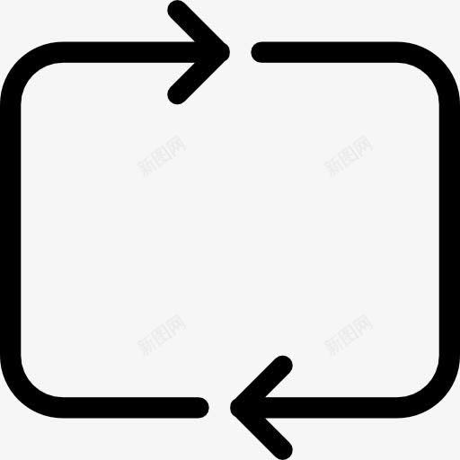 重播图标png_新图网 https://ixintu.com 再次发挥 回放 多媒体选项 循环 旋转 箭头